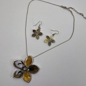 Stain Glass Style Necklace and Earring Set